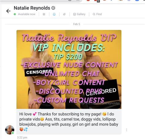 natalie reynolds only fans leaks|Simp City Leaks 2023 Forum Only Fans Free : r/simpcitypiracy